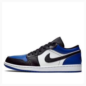 Black / Blue Nike Low Royal Toe Sneakers Men's Air Jordan 1 | JD-285GT