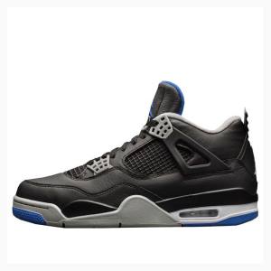 Black / Blue Nike Retro Motorsport Away Basketball Shoes Men's Air Jordan 4 | JD-094WI