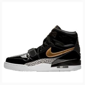 Black / Gold Nike Legacy 312 Basketball Shoes Men's Air Jordan | JD-324GC