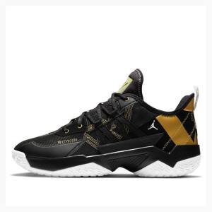 Black / Gold / White Nike One Take 2 PF 2 Basketball Shoes Men's Air Jordan | JD-418HI