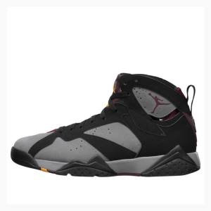 Black / Grey Nike Retro 'Bordeaux' 2011 Lt Graphite-Bordeaux Basketball Shoes Men's Air Jordan 7 | JD-349GS