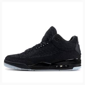 Black Nike Flyknit Anthracite Basketball Shoes Men's Air Jordan 3 | JD-560WZ