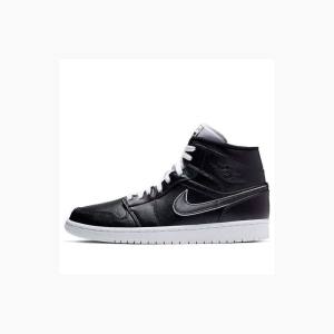 Black Nike Mid SE Maybe I Destroyed the Game Basketball Shoes Men's Air Jordan 1 | JD-532YW