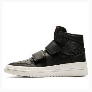 Black Nike RE HI Double STRP Sail Basketball Shoes Men's Air Jordan 1 | JD-038BR