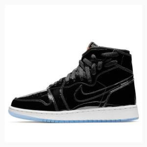 Black Nike Rebel XX 'Black Patent' Basketball Shoes Women's Air Jordan 1 | JD-812TG