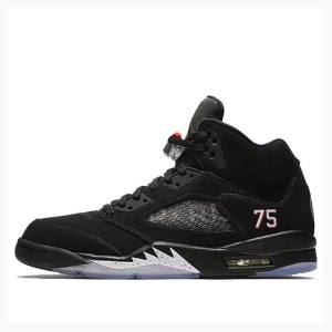 Black Nike Retro BCFC PSG Paris Saint-Germain Basketball Shoes Men's Air Jordan 5 | JD-984IW