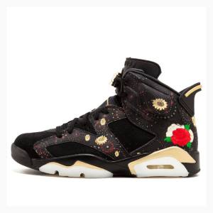 Black Nike Retro CNY Chinese New Year Basketball Shoes Men's Air Jordan 6 | JD-912TD