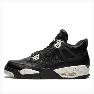 Black Nike Retro LS Oreo Basketball Shoes Men's Air Jordan 4 | JD-749MK