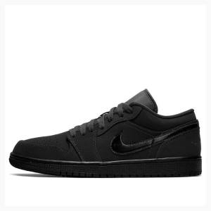 Black Nike Retro Low Triple Sneakers Men's Air Jordan 1 | JD-710QA