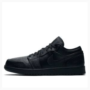 Black Nike Retro Low Triple Sneakers Men's Air Jordan 1 | JD-759QT