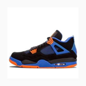 Black / Orange / Blue Nike Retro Cavs Basketball Shoes Men's Air Jordan 4 | JD-152EG