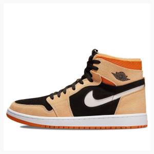 Black / Orange Nike Zoom CMFT Pumpkin Spice Basketball Shoes Men's Air Jordan 1 | JD-829NG