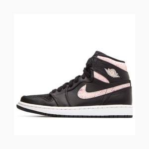 Black / Pink Nike High PREM Silt Basketball Shoes Women's Air Jordan 1 | JD-036LF