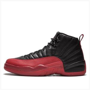 Black / Red Nike Retro Flu Game Basketball Shoes Men's Air Jordan 12 | JD-230ZT