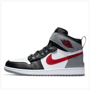 Black / Red / Silver Nike Flyease Particle Basketball Shoes Men's Air Jordan 1 | JD-805TR