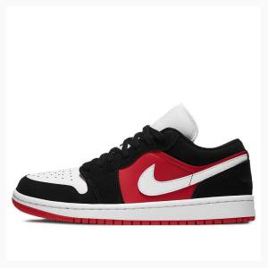 Black / Red / White Nike Low Sneakers Women's Air Jordan 1 | JD-907LY