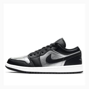 Black / Silver Nike Low Sneakers Women's Air Jordan 1 | JD-017TW