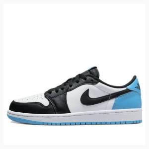 Black / White / Blue Nike Retro Low OG UNC Sneakers Women's Air Jordan 1 | JD-608IC