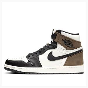 Black / White / Brown Nike Retro High OG Basketball Shoes Men's Air Jordan 1 | JD-968VL