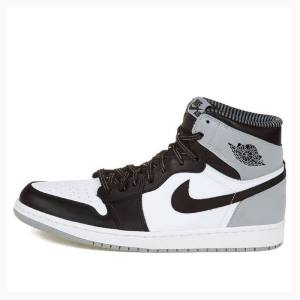 Black / White / Grey Nike Retro High OG Baron Basketball Shoes Men's Air Jordan 1 | JD-740NV