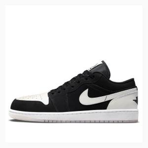 Black / White Nike Low-Top Sneakers Men's Air Jordan 1 | JD-695KA