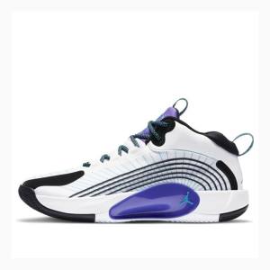 Black / White / Purple Nike Jumpman 2021 PF Basketball Shoes Men's Air Jordan | JD-473DJ