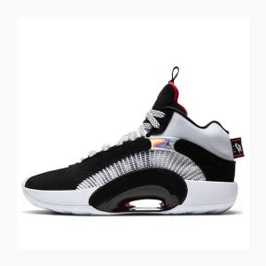 Black / White / Red Nike DNA PF DNA Basketball Shoes Men's Air Jordan 35 | JD-802BY