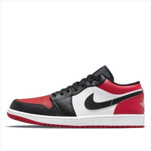 Black / White / Red Nike Retro Low Sneakers Men's Air Jordan 1 | JD-250IB