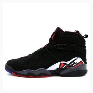 Black / White / Red Nike Retro Playoffs Basketball Shoes Men's Air Jordan 8 | JD-510DU