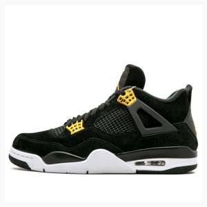 Black / Yellow Nike Retro Royalty Basketball Shoes Men's Air Jordan 4 | JD-743OG