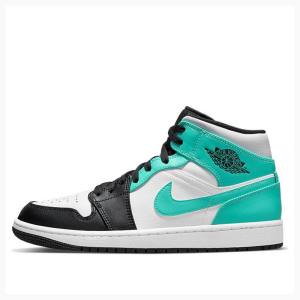 Blue / Black Nike Mid Igloo Basketball Shoes Men's Air Jordan 1 | JD-564AV