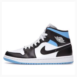 Blue / Black Nike Mid University Basketball Shoes Women's Air Jordan 1 | JD-217KE