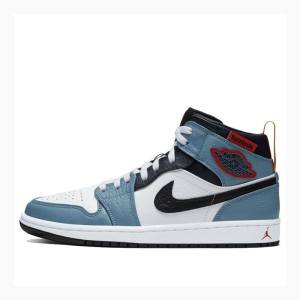 Blue / Black Nike X Facetasm Mid Fearless Basketball Shoes Men's Air Jordan 1 | JD-573UJ