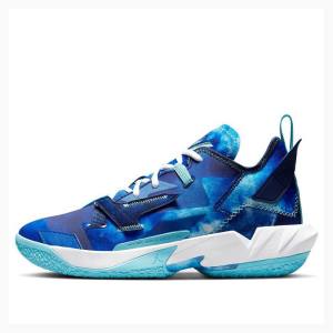 Blue / Navy Nike Why Not Zer0.4 PF Trust And Loyalty Basketball Shoes Men's Air Jordan | JD-482ZS