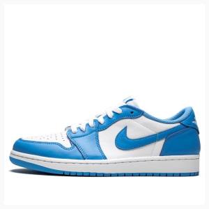 Blue Nike X SB Skateboard Low QS UNC UNC Sneakers Men's Air Jordan 1 | JD-596AP