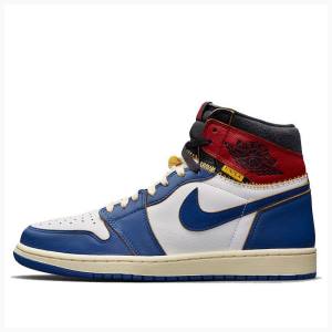 Blue / Red Nike Retro HI NRG UN Union Los Angeles Basketball Shoes Men's Air Jordan 1 | JD-896MX