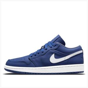 Blue / White Nike Low Deep Royal Sneakers Women's Air Jordan 1 | JD-716JS