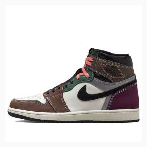 Brown / Green / Orange Nike High OG Hand Crafted Basketball Shoes Men's Air Jordan 1 | JD-813DQ