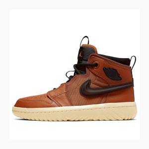 Brown Nike High React Dark Russet Basketball Shoes Men's Air Jordan 1 | JD-176YK