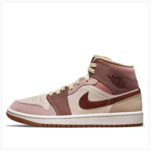 Brown Nike Mid SE Dark Pony Basketball Shoes Women's Air Jordan 1 | JD-190ZQ