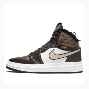 Brown / White Nike Acclimate Basketball Shoes Women's Air Jordan 1 | JD-189GZ