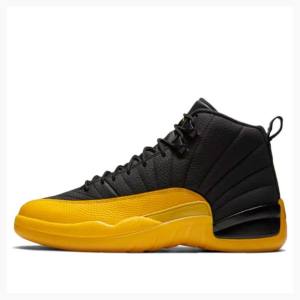 Gold / Black Nike Retro Basketball Shoes Men's Air Jordan 12 | JD-401WY