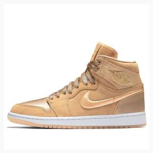 Gold Nike Retro High SOH Ice Peach Basketball Shoes Women's Air Jordan 1 | JD-357DQ