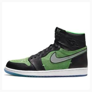 Green / Black Nike HI Zoom Air Rage Basketball Shoes Men's Air Jordan 1 | JD-458QI