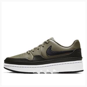 Green / Black Nike Jester XX Low 'Trooper' Sneakers Women's Air Jordan 1 | JD-615TA