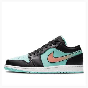 Green / Black Nike Low SE Tropical Twist Sneakers Men's Air Jordan 1 | JD-218OQ