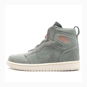 Green Nike High Zip Mica Basketball Shoes Women's Air Jordan 1 | JD-360OJ