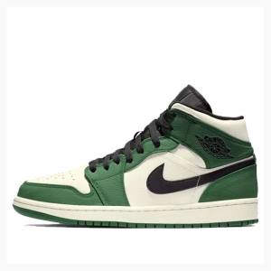 Green Nike Mid SE Basketball Shoes Men's Air Jordan 1 | JD-638VE