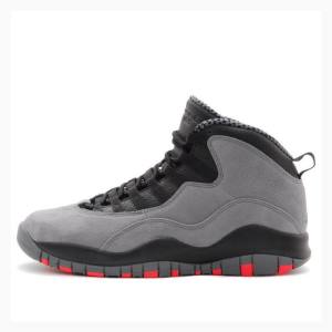 Grey / Black Nike Retro Cool Infrared Basketball Shoes Men's Air Jordan 10 | JD-935DP