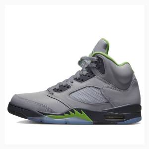 Grey / Green Nike Bean 2022 Basketball Shoes Men's Air Jordan 5 | JD-348ZM